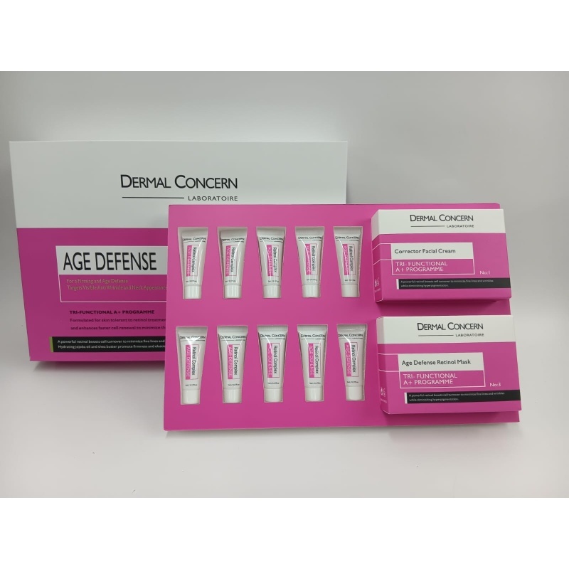 FAC-BBG0602-002 Dermal Concern A醇收毛孔嫩膚療程 (修正面霜 6gx10 pcs + 抗衰老視黃醇複合物6mlx10pcs + 抗衰老視黃醇面膜8gx10 pcs) (A醇可刺激膠原蛋白增生，加快細胞更新代謝，減少細紋和皺紋,減少色斑,馬上令皮膚有光澤。收細毛孔、改善色素) (A2)