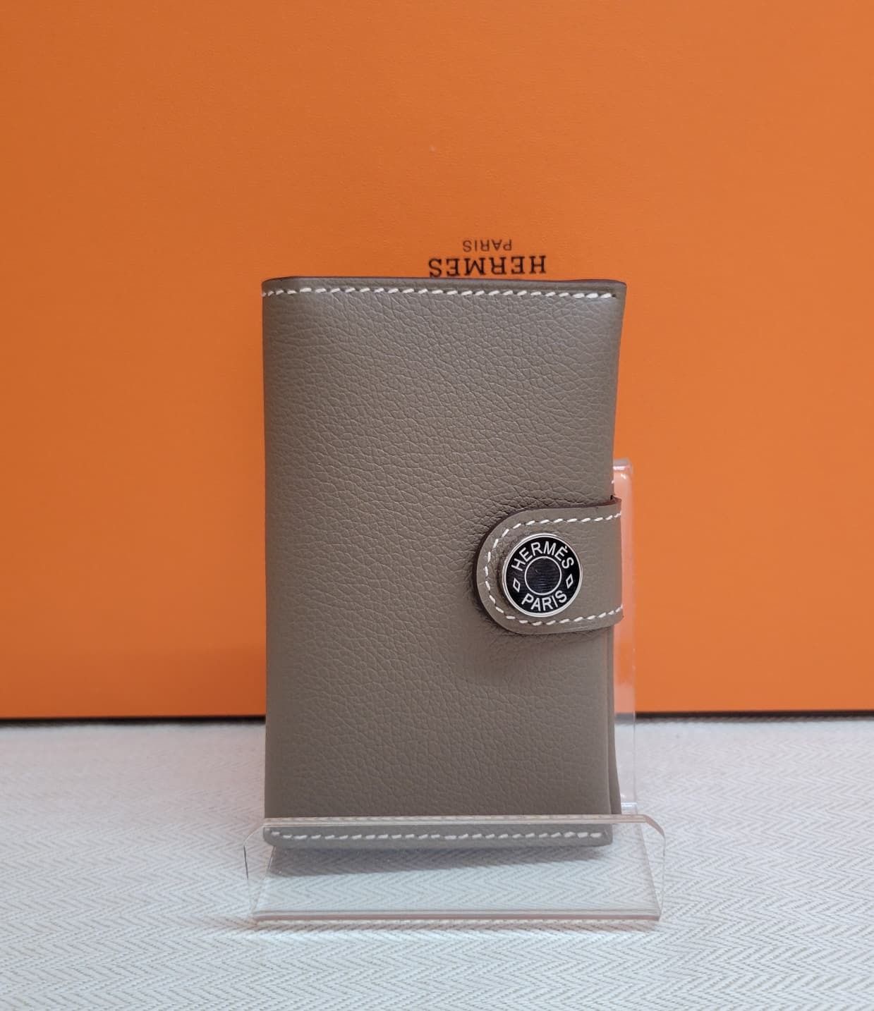 HERMES RMS CARD HOLDER ETOUPE CK 大象灰銀扣