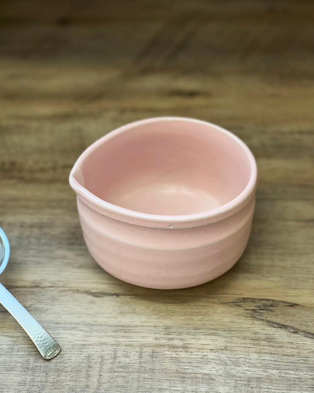 手工陶器 片口抹茶碗 桃練｜美濃燒
