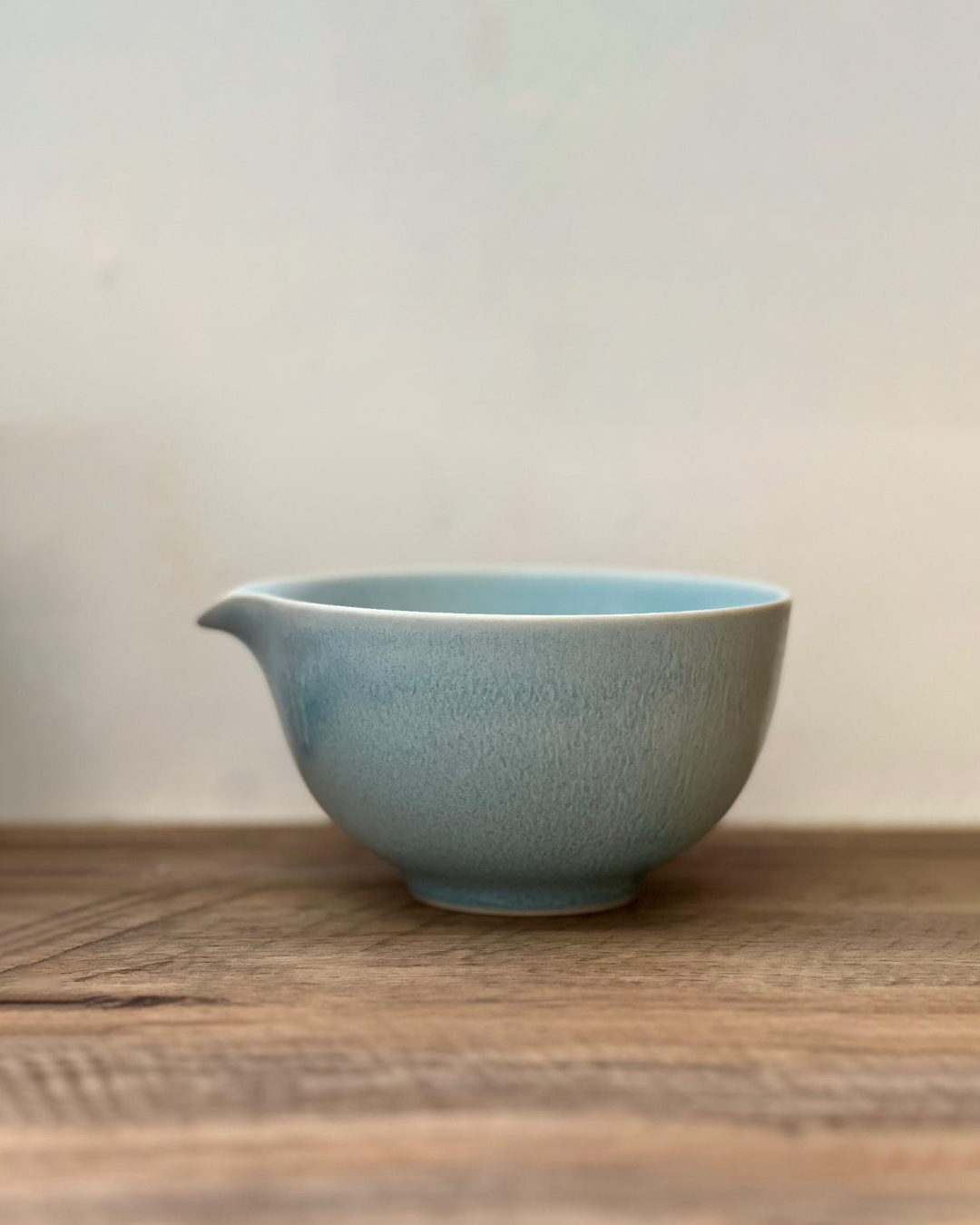 手工陶器 片口抹茶碗 藍釉｜美濃燒