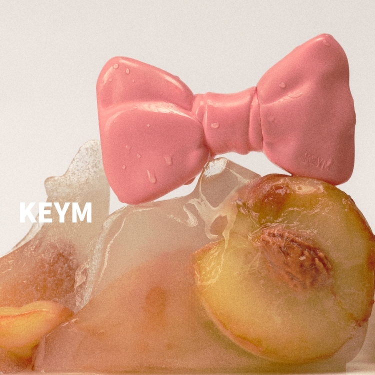 韓國 KEYM Lip Glow Bow蝴蝶結吊飾水光唇蜜 Peach Crush