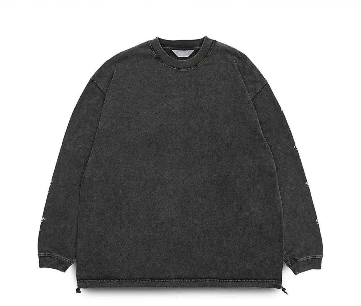 KASING LUNG × SLOOWDAY / WASHED PRINT L/S T-SHIRT BLACK S0014002