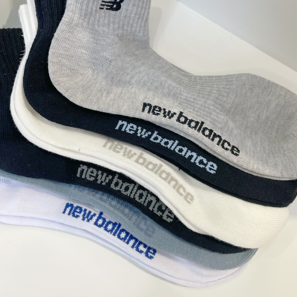 NEW BALANCE 中筒襪 刺繡立體LOGO 襪子 六色 六雙一組