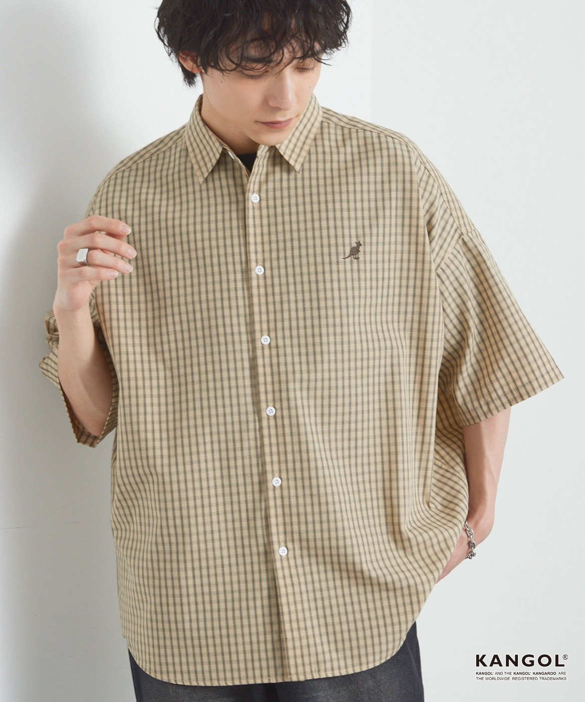 #日本限定 KANGOL 刺繡小標 短袖襯衫 八色