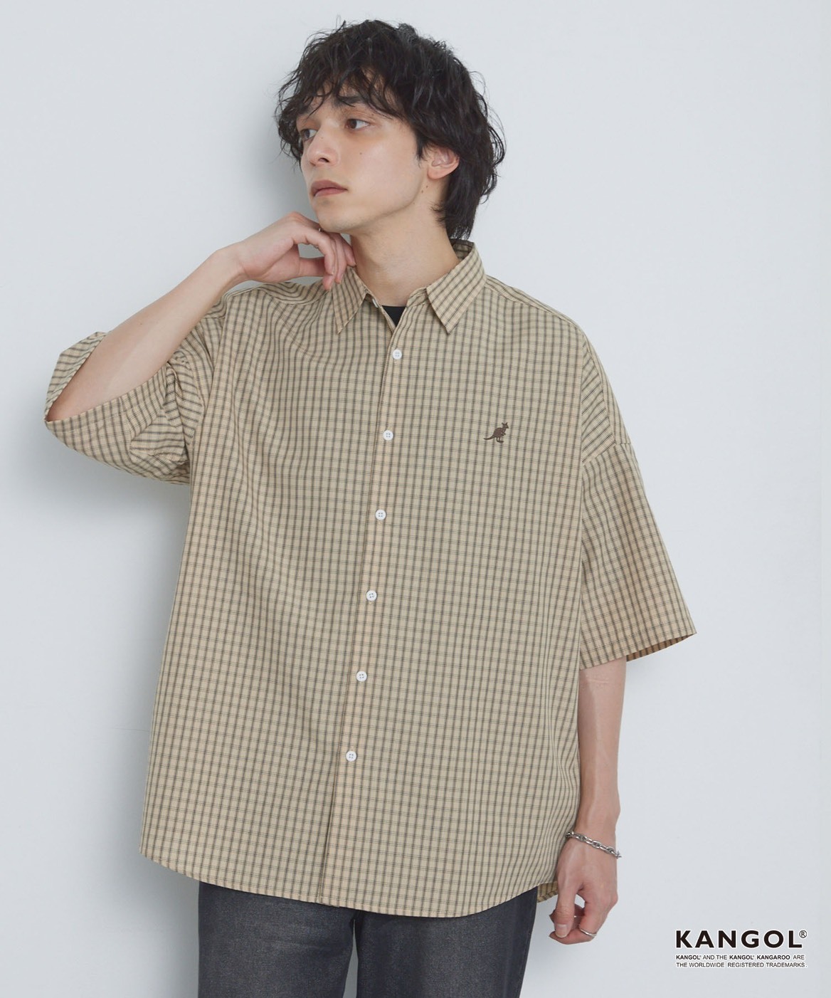 #日本限定 KANGOL 刺繡小標 短袖襯衫 八色