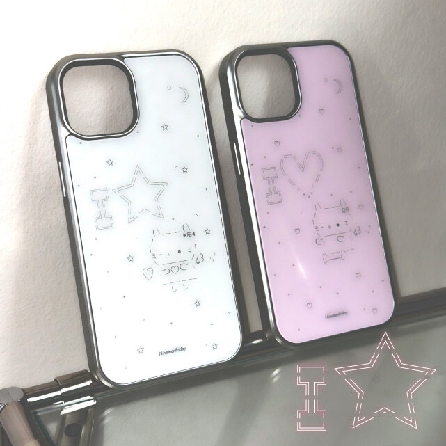 【預購】Nineteen Friday 天使貓咪 顏文字 銀色環氧 MagSafe iPhone手機殼