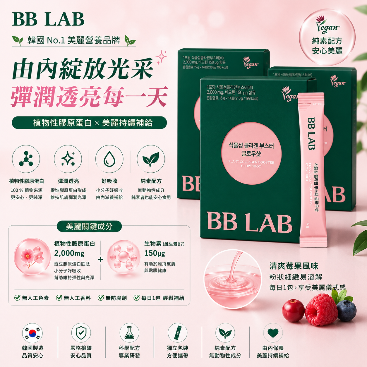 【直播】LX060122 BBLAB 植物膠原蛋白煥活粉（15g x 14條裝)