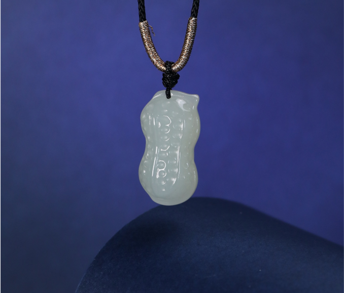 AS005 和田玉吊墜（花生）25.5*13.5*12