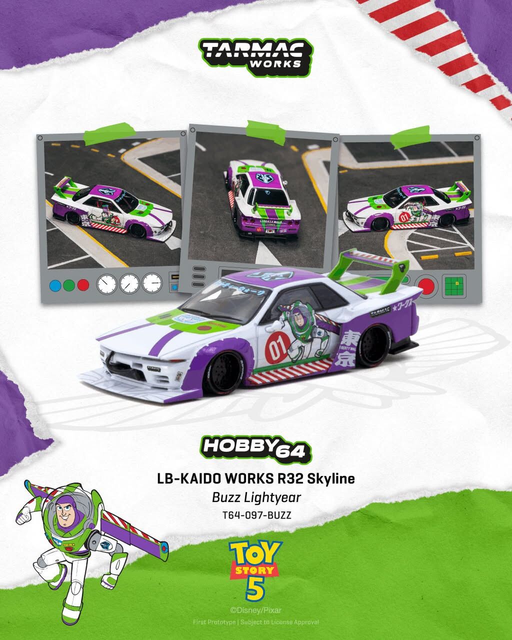 預訂Pre Order- Tarmac Works LB-KAIDO WORKS R32 Skyline Buzz Lightyear
