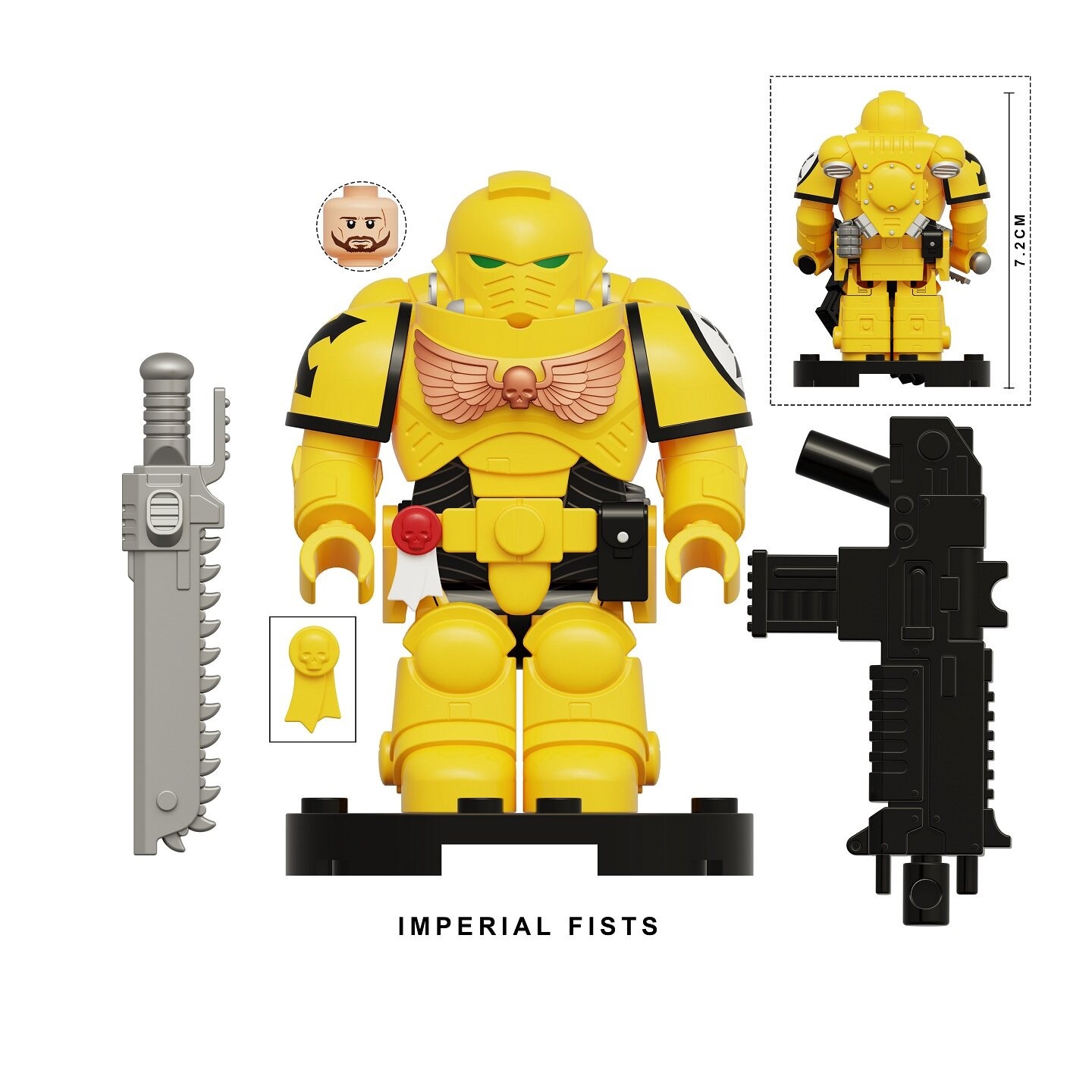 Imperial Fists 40k Custom Minifigures fit Lego DLL022