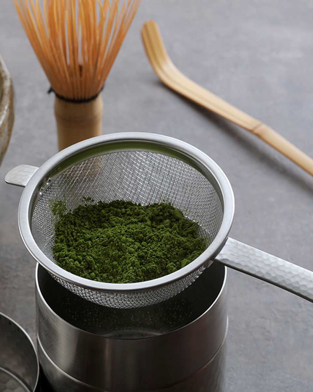 燕三条 不銹鋼鎚目紋 茶葉濾網(適用抹茶)｜佐藤金属興業