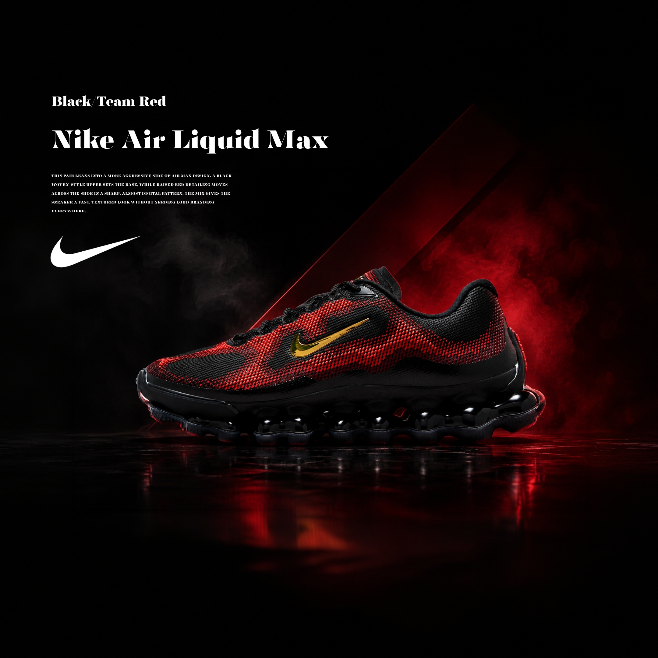 NICEDAY 代購 Nike Air Liquid Max 黑紅 紅黑 氣墊 蛙鞋 黑 IQ7634-002