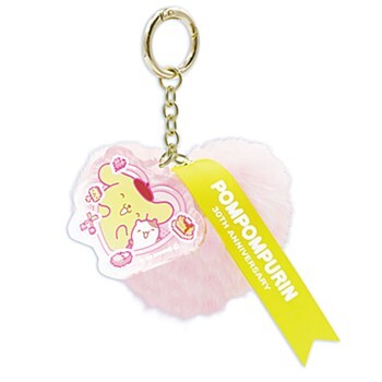 日本 Sanrio Pom Pom Purin 布甸狗 30周年慶祝派對 - 毛毛球吊飾匙扣