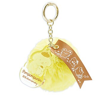 日本 Sanrio Pom Pom Purin 布甸狗 30周年慶祝派對 - 毛毛球吊飾匙扣