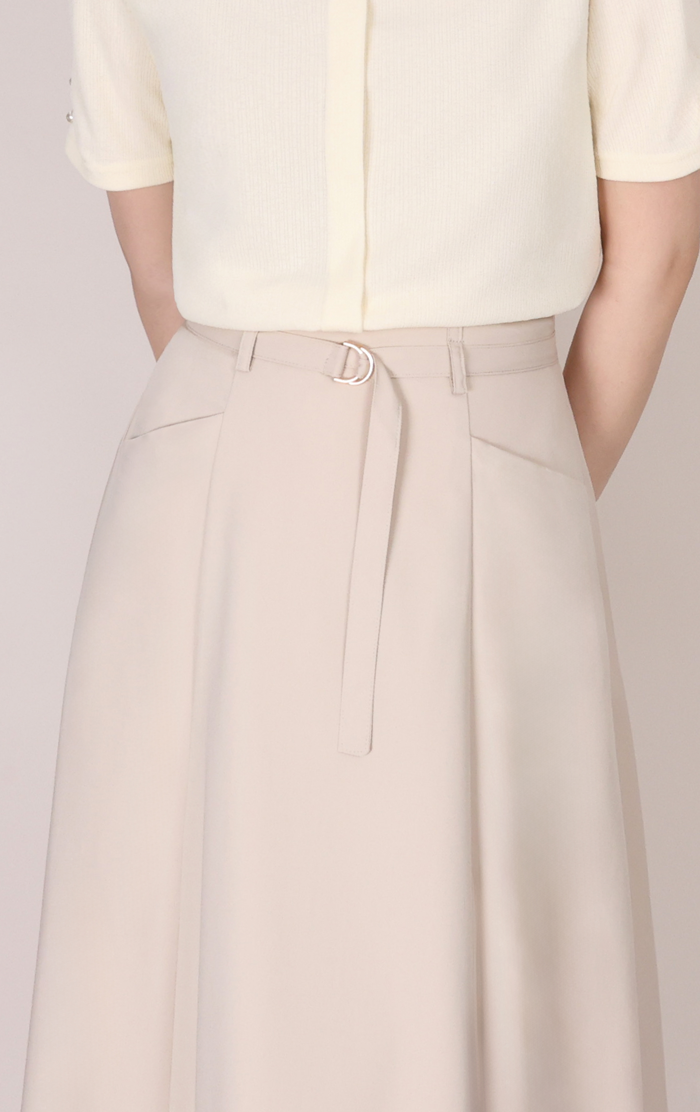 Fluid Pleated High-Waisted Skirt SK0808