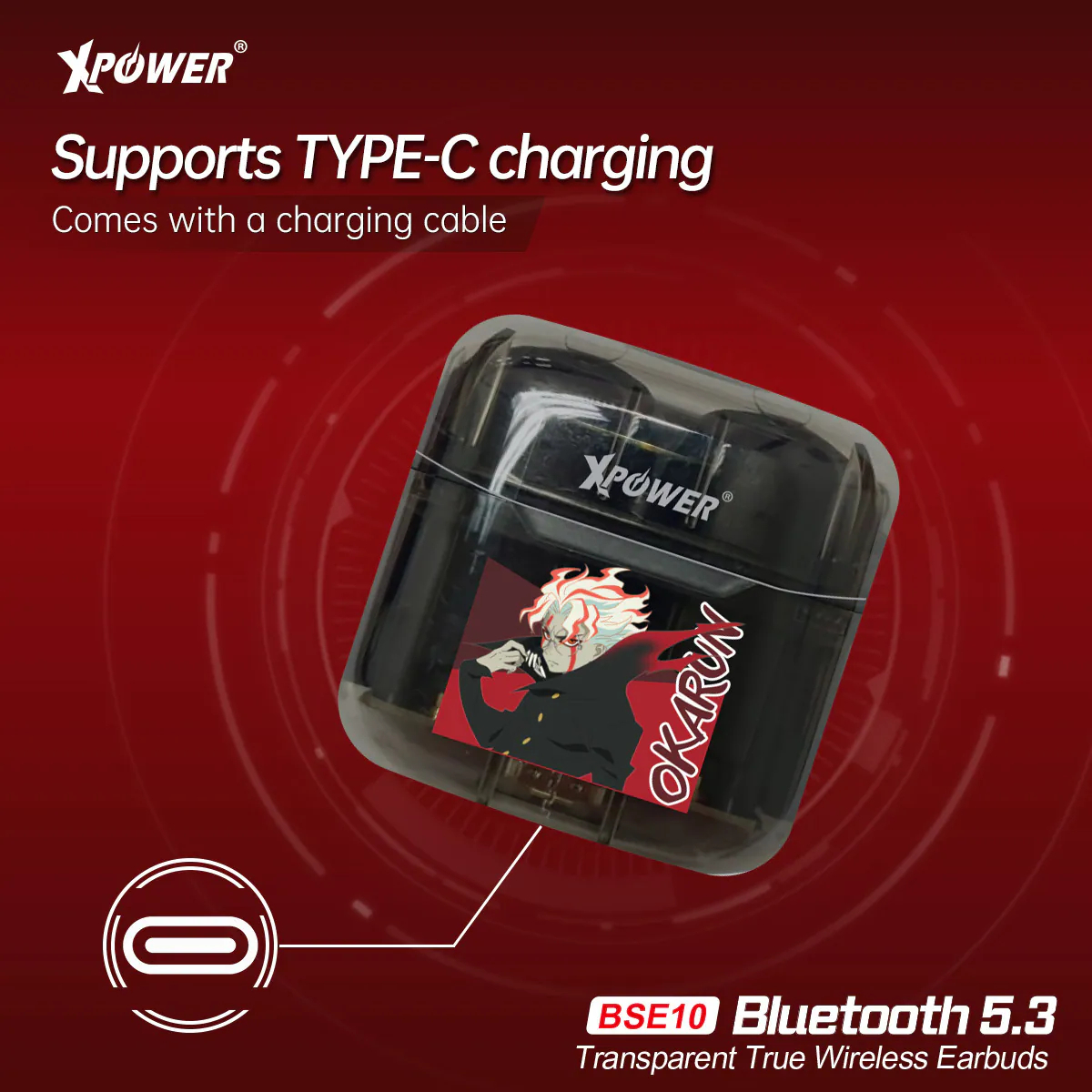 XPower x 膽大黨 BSE10 透明真無線藍牙5.3藍牙耳機