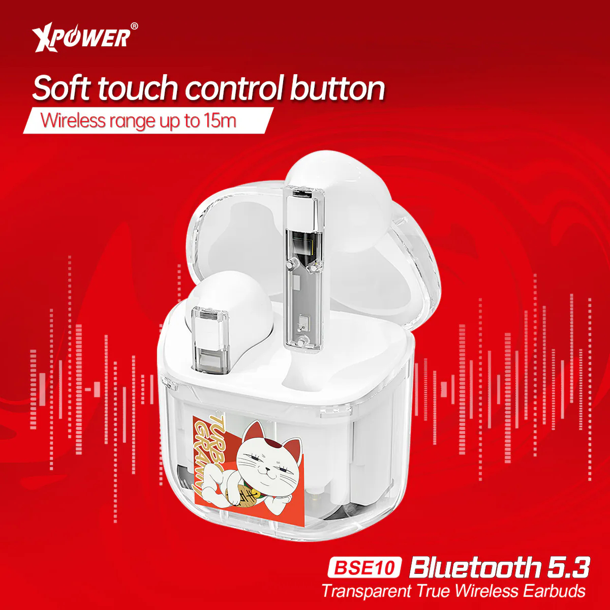 XPower x 膽大黨 BSE10 透明真無線藍牙5.3藍牙耳機