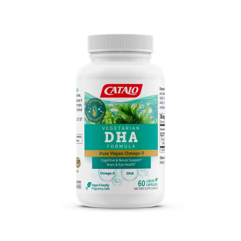 CATALO - Plant Algae Oil DHA 60 Capsules: Promotes Improved Memory and Mood Stability