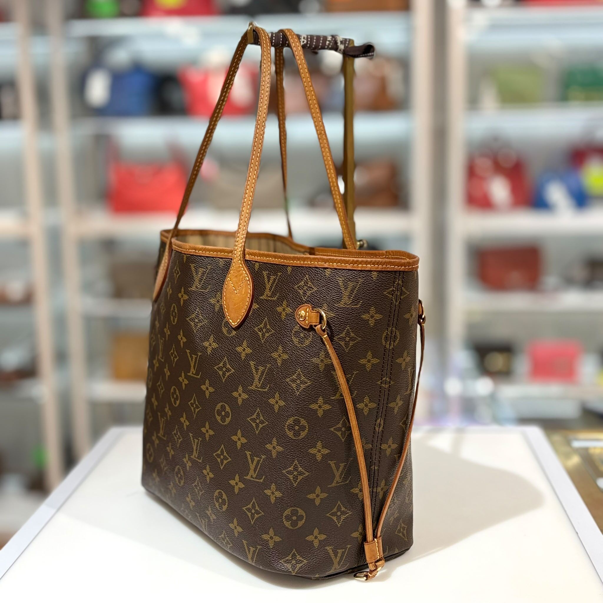 90%NEW二手LV單肩袋 NEVERFULL PM 中碼 啡色MONOGRAM #香榭站正品