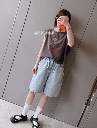 ᴴᴼᵀ ▸▸店長推薦◃◃ 春夏新款/小老鼠卡通水洗背心 MANIFEST正韓🇰🇷