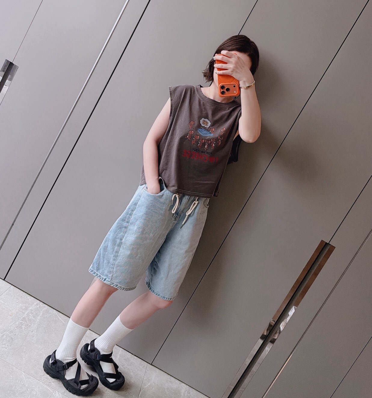ᴴᴼᵀ ▸▸店長推薦◃◃ 春夏新款/小老鼠卡通水洗背心 MANIFEST正韓🇰🇷