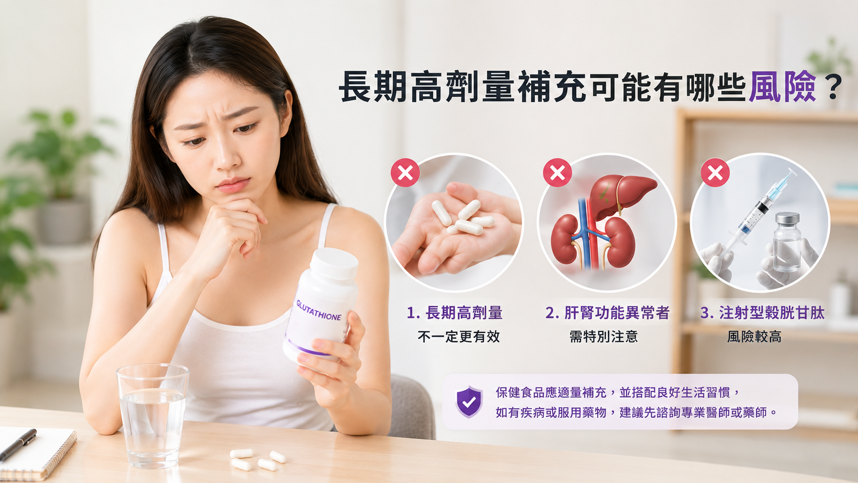 穀胱甘肽長期高劑量風險