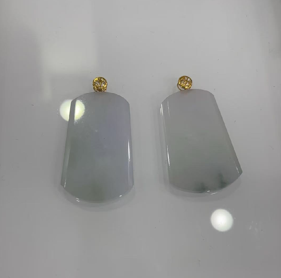 TK07 幻彩淡紫18K翡翠無事牌 (JD3311) **連證書