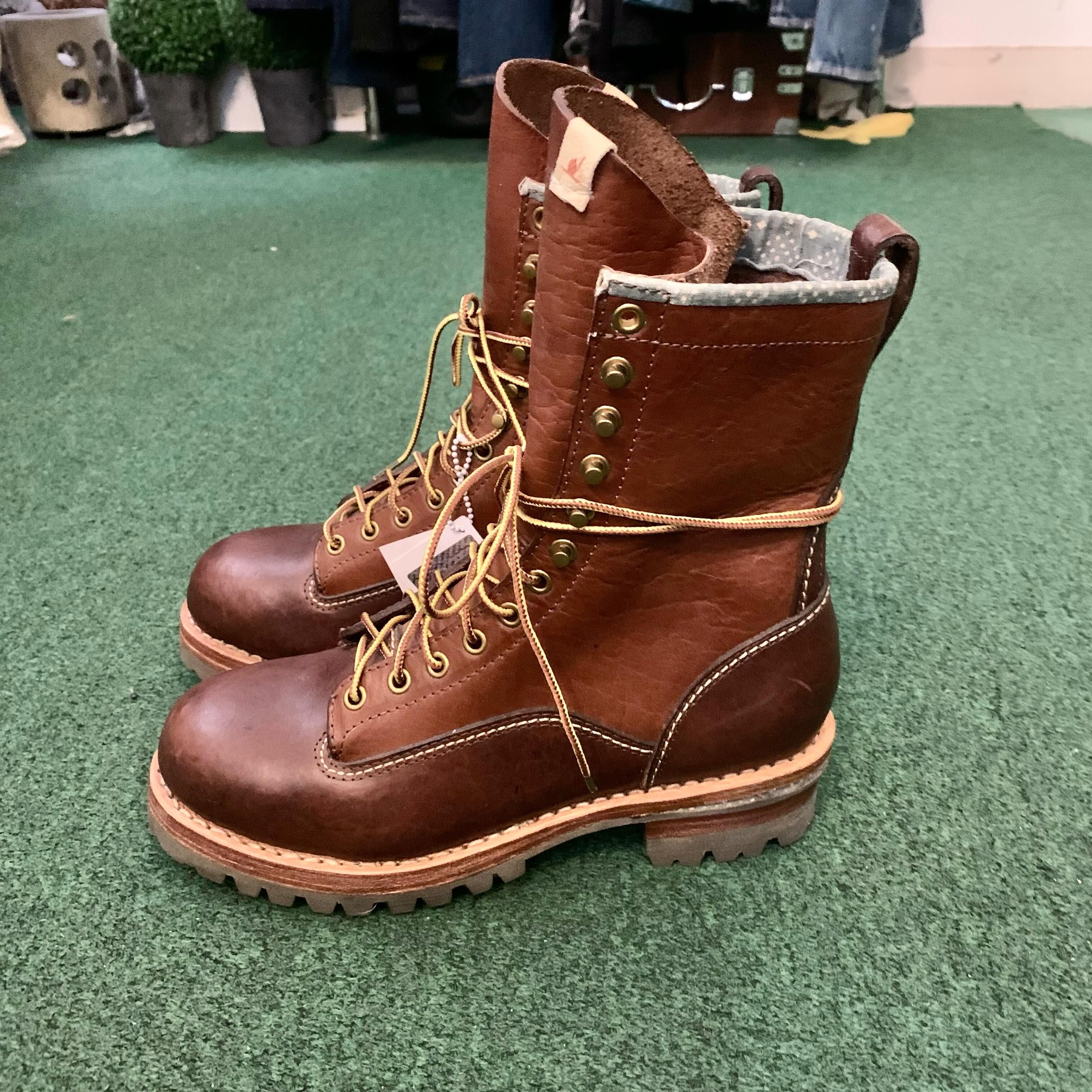 LAST SALE: VISVIM POUNDMAKER BOOTS HI-FOLK - BROWN SIZE 9.5