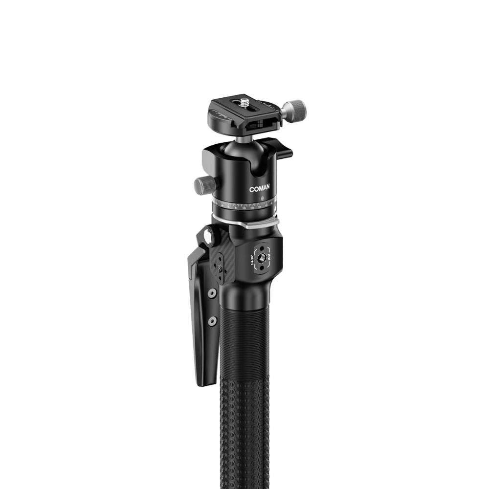 COMAN CONM1MINIA32 M1 Mini A32 碳纖維四節一鍵快速調整 150cm連A32 球頭單腳架套裝