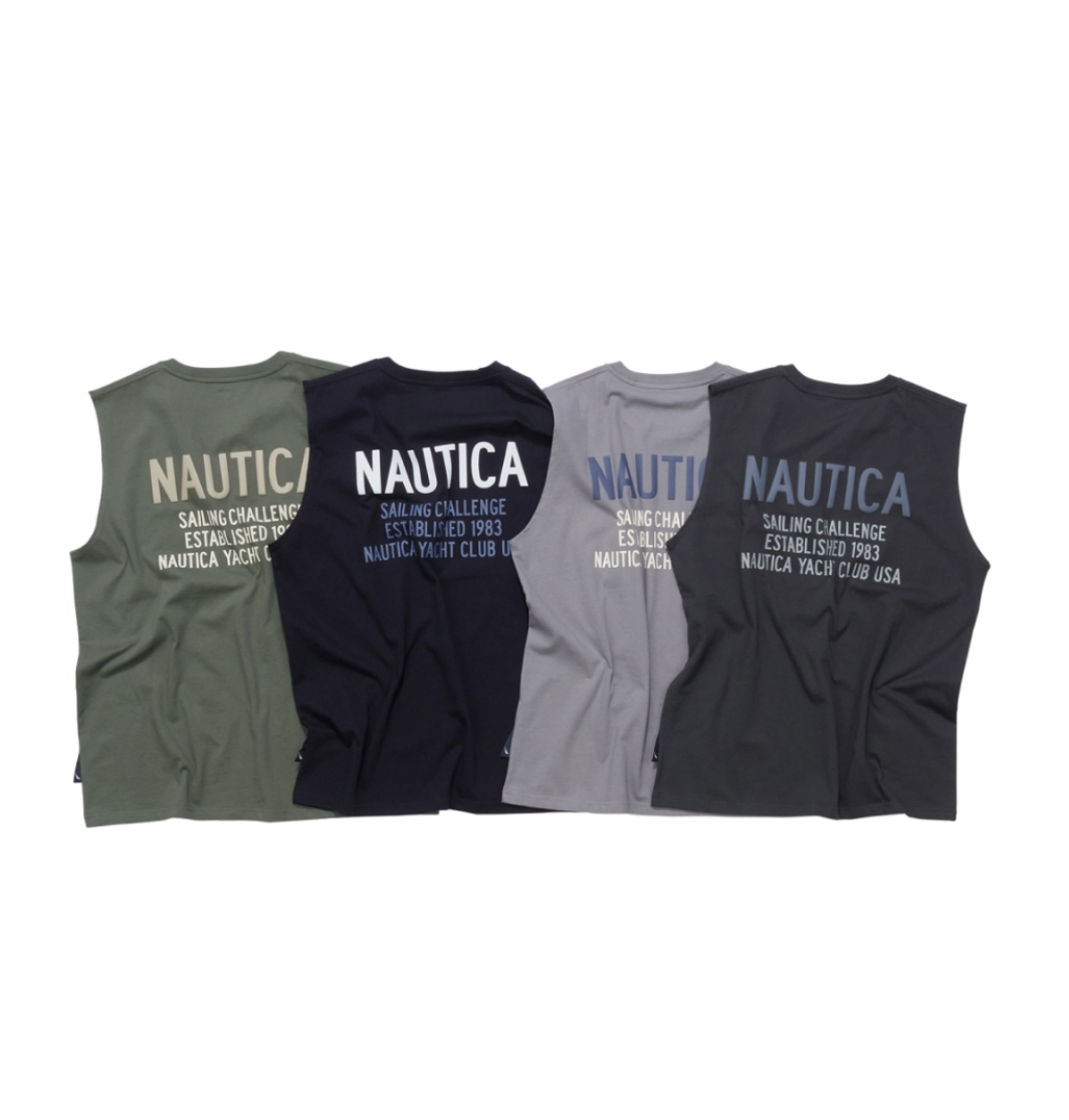 NAUTICA kr 帆船背面字母無袖背心 4色