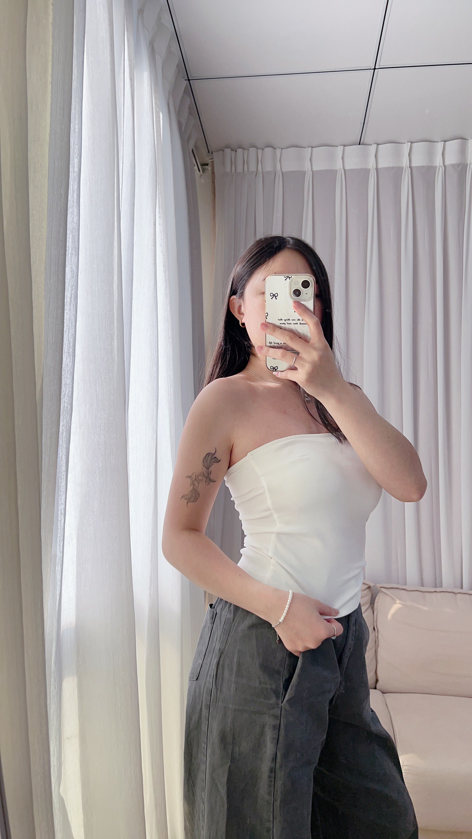 Plain long flat-chested cute bra pad