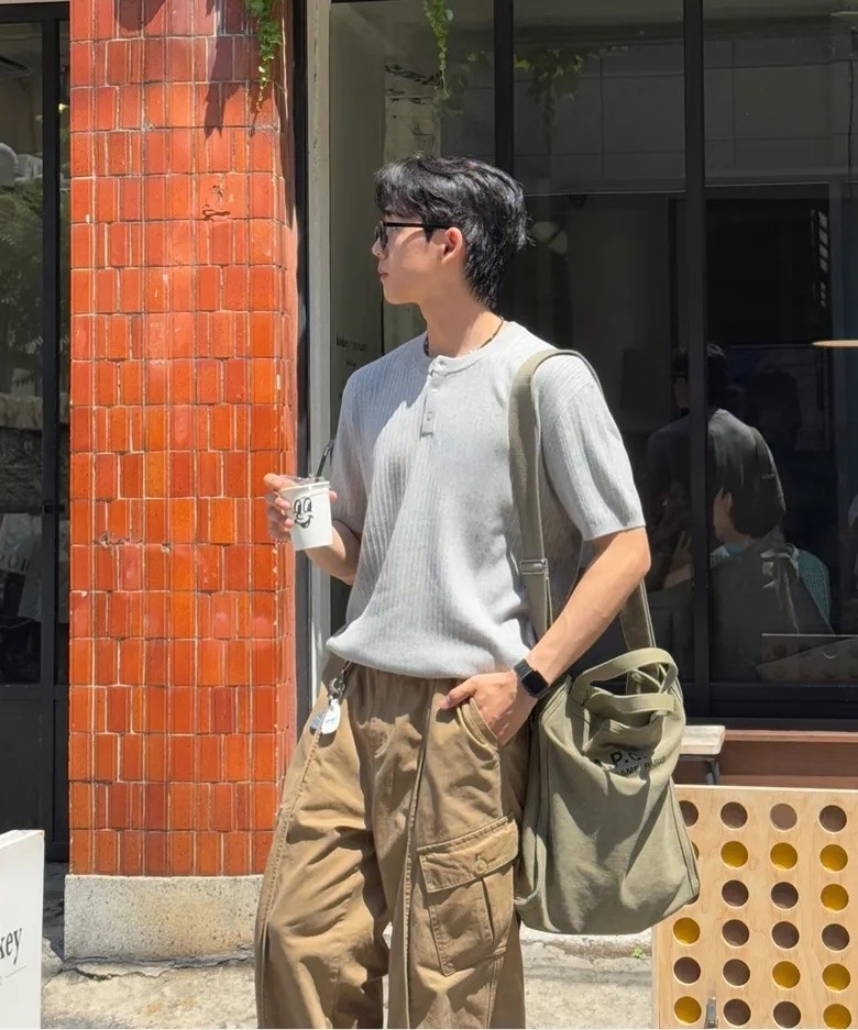 Suare 棉質亨利領可機洗針織衫 6色