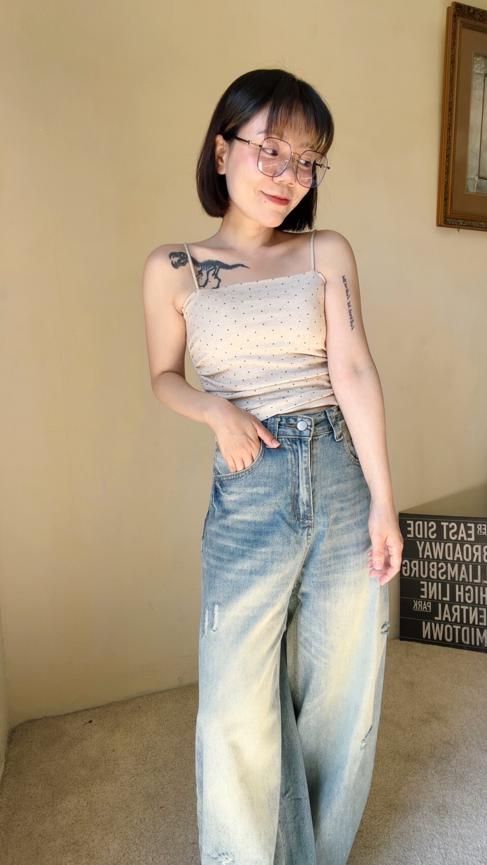 Korean style polka dot cup cutie