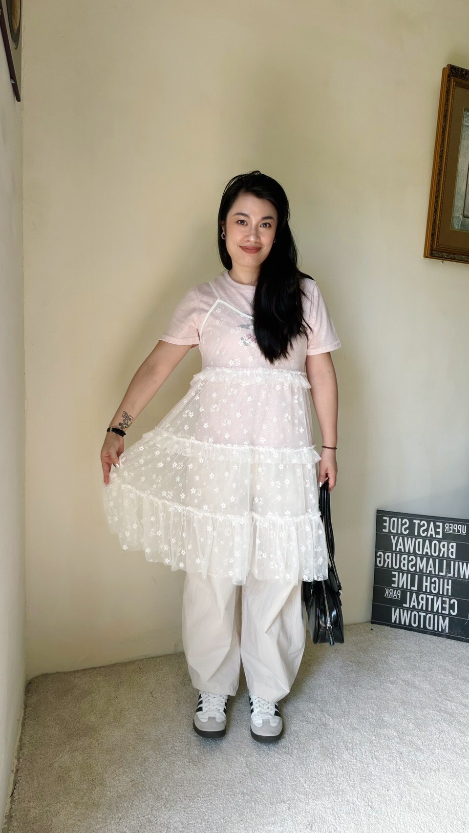 Floral V-neck cake cover-up
