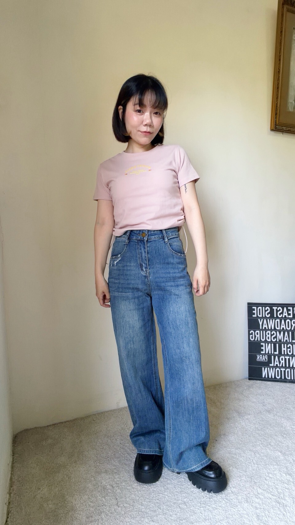 Tencel straight-leg jeans