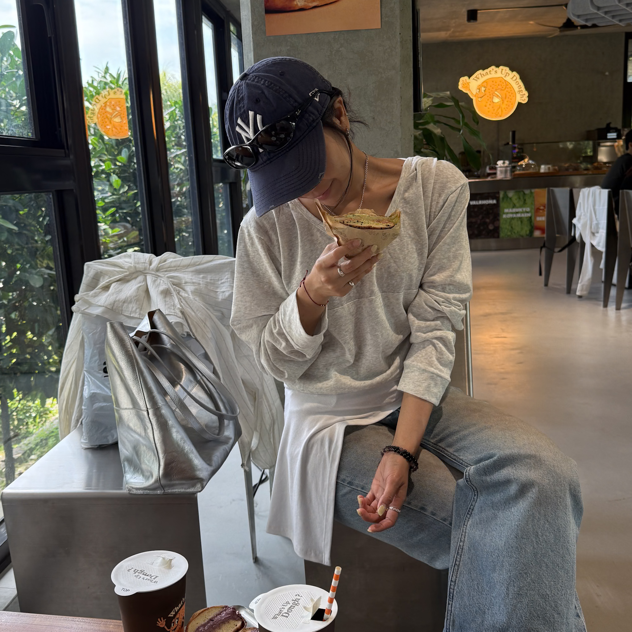 JS09修飾口袋夏日連帽防曬T(冷灰)