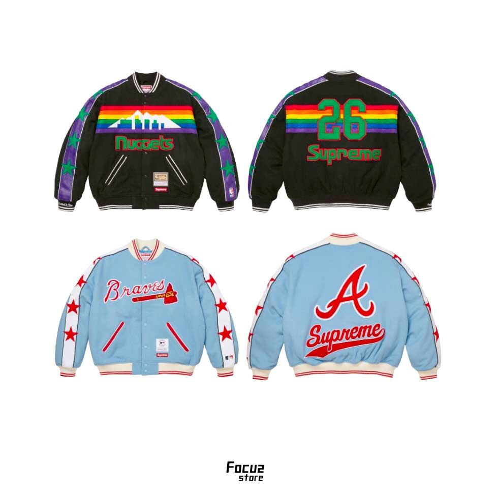 【Focus Store】現貨秒發 Mitchell & Ness x Supreme SS26 Week13  Teams Varsity Jacket 兩色 棒球外套