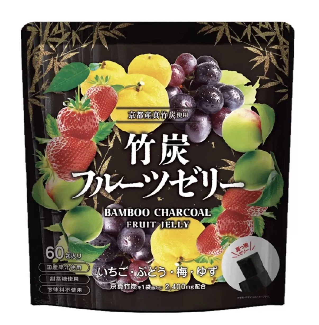 【Costco限定】JP 京都真竹炭雜錦水果啫喱 60個入 7727 TK260602