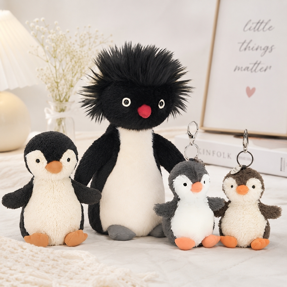 JELLYCAT Peanut Penguin 花生企鵝 短腿 炸毛企鵝 跳岩企鵝 爆炸頭企鵝 玩偶 毛絨公仔 11/22/23/34cm