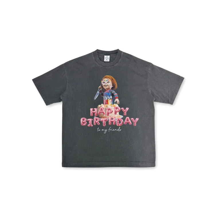 2nd Closet "HAPPY BIRTHDAY, CHUCKY" Washed T-shirt | D2-TE22