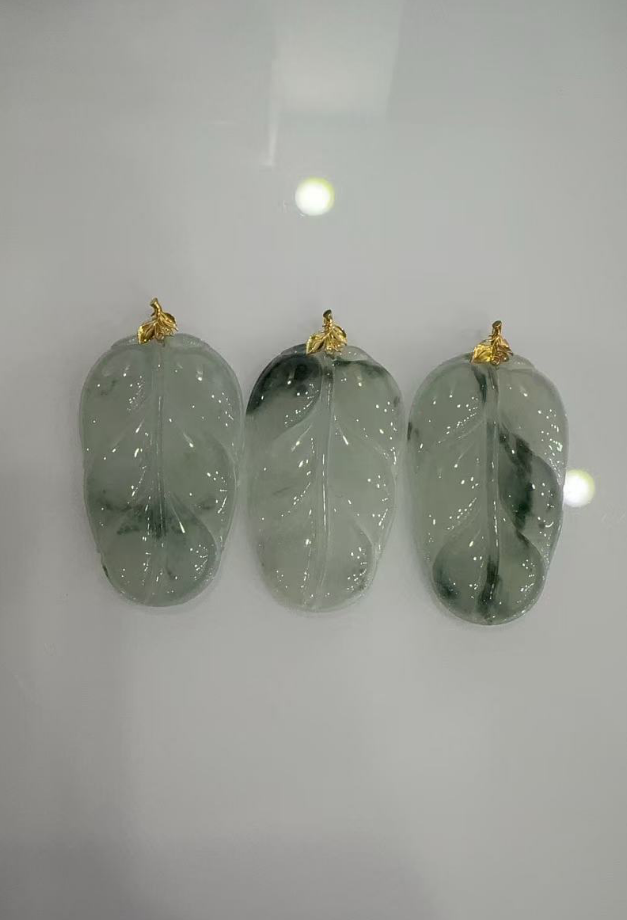TK100 飄花翡翠葉子 (JD3409)