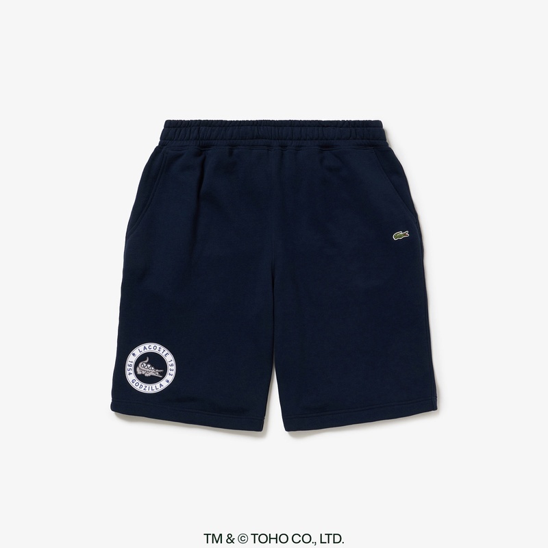 2026SS 日版 Lacoste x Godzilla Sweat Shorts 聯名 哥吉拉 鱷魚 短褲 現貨 GH01GZJ-99