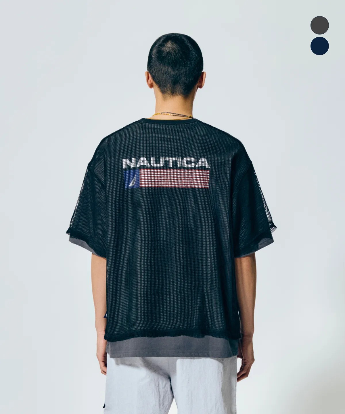 "代購" Nautica 網眼雙層 層次感 短T NTS5506