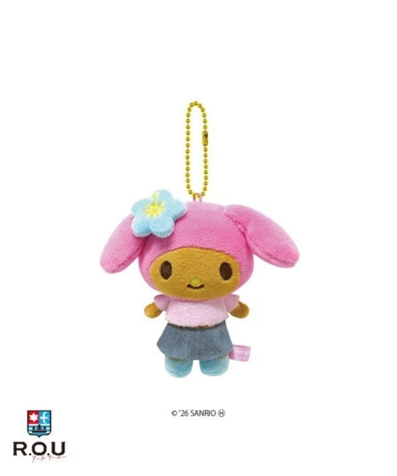 日本 Sanrio 牛仔服飾日燒造型 公仔匙扣