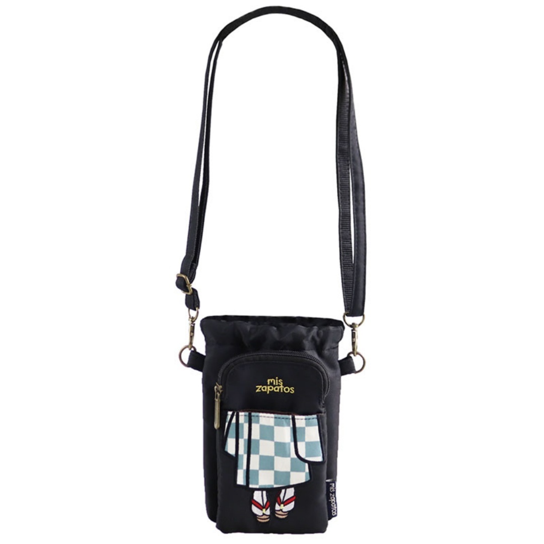 HKBG0603-003 (RB7428)Nylon Kimono Smartphone shoulder BK (A3)