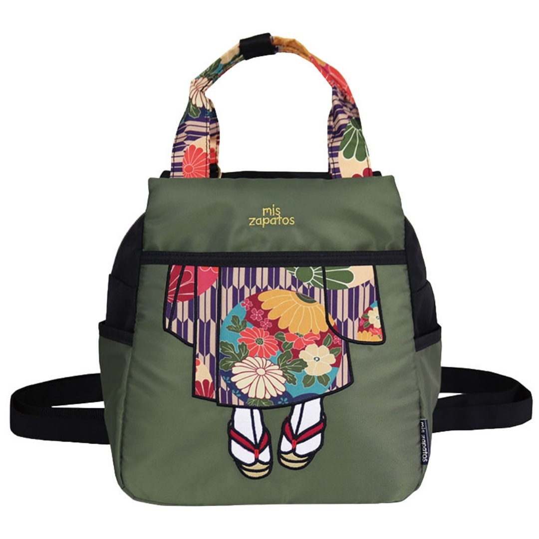 HKBG0603-008 (RB7455)Nylon Kimono Backpack KH (A8)