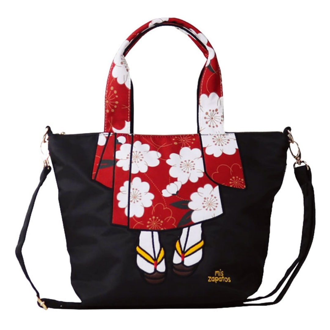 HKBG0603-040 (RB7379)Nylon Kimono mini Shoulder Bag BK (A40)