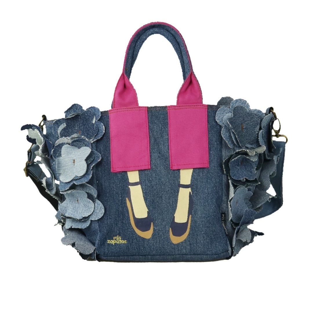 HKBG0603-051 (B-7319)Denim Flower Shoulder Bag PK (A51)