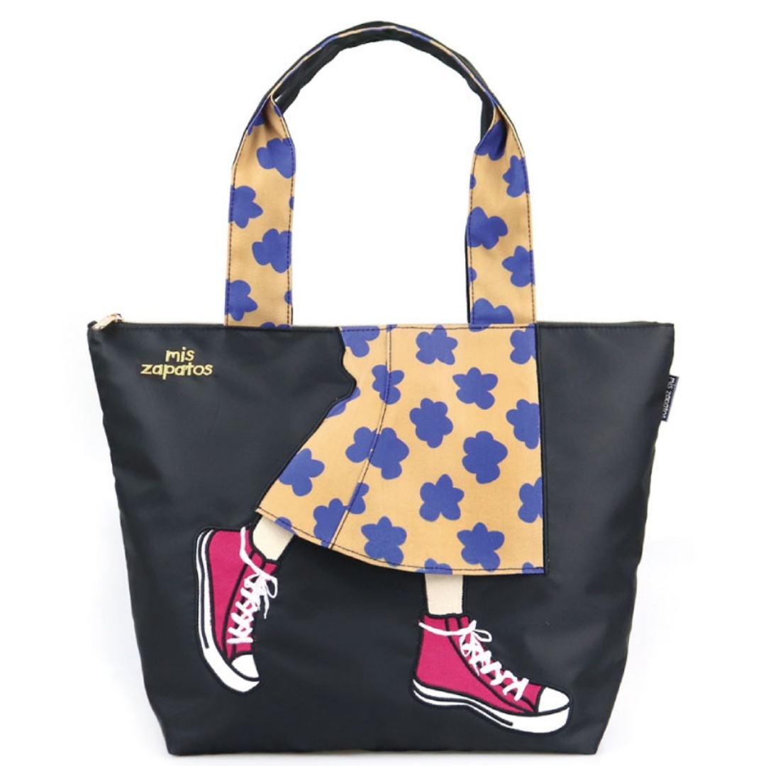 HKBG0603-046 (RB7080)Flower Shirt Tote BK (A46)