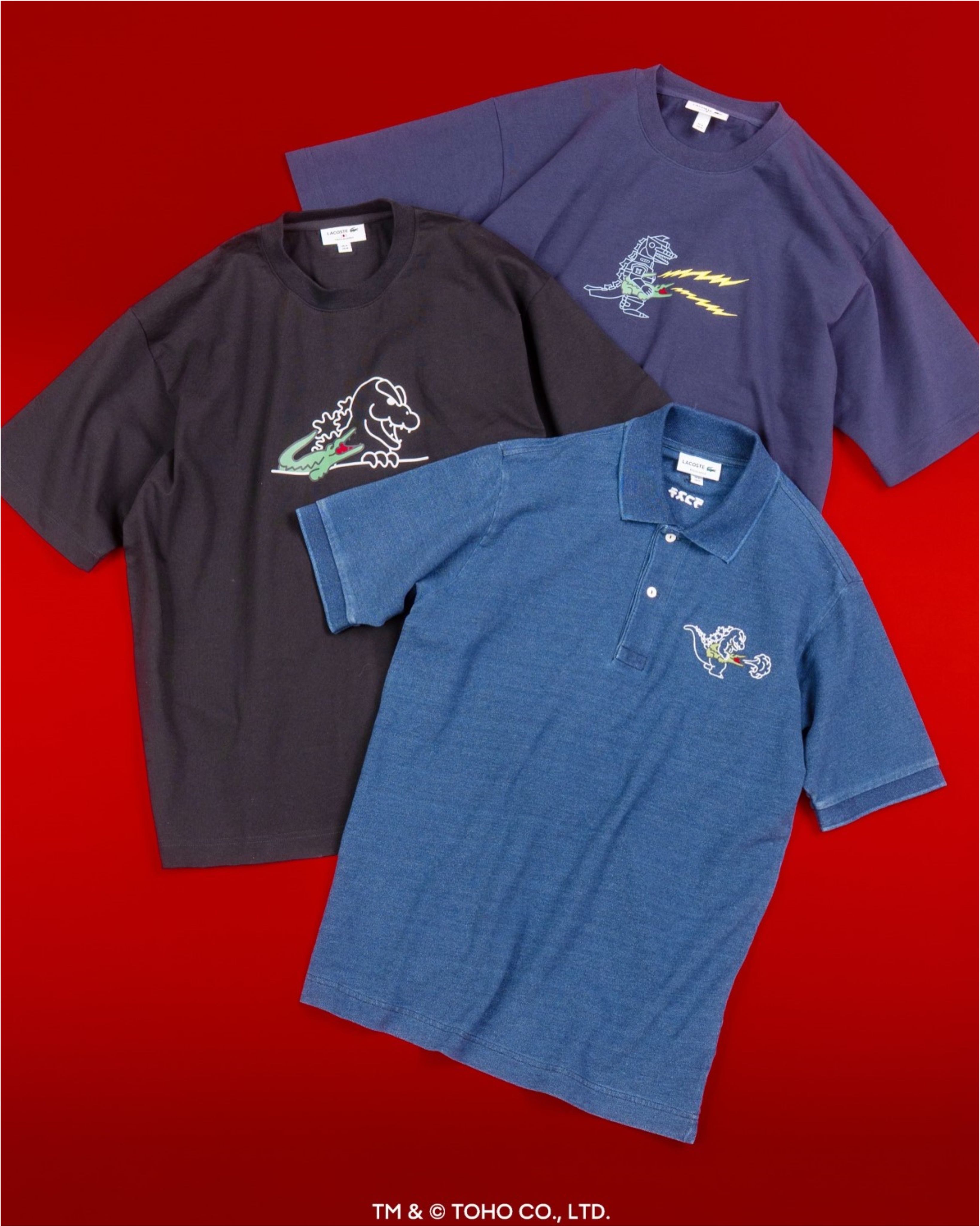2026SS 日版 Lacoste x Godzilla 聯名 哥吉拉 鱷魚 新宿店 限定 短袖 POLO衫 現貨 PH03GZJ-99